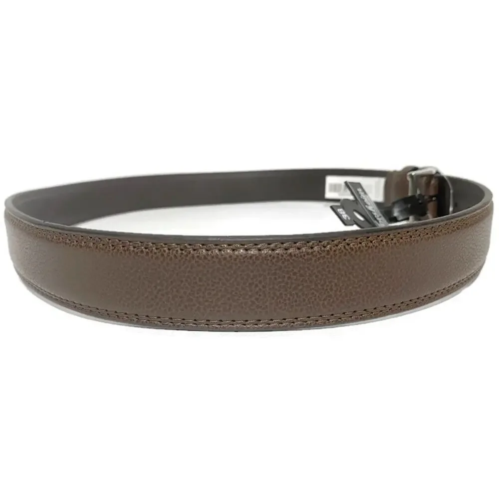 Florsheim Mens Brown Genuine Leather Belt Size 38 Pebble Grain 1136